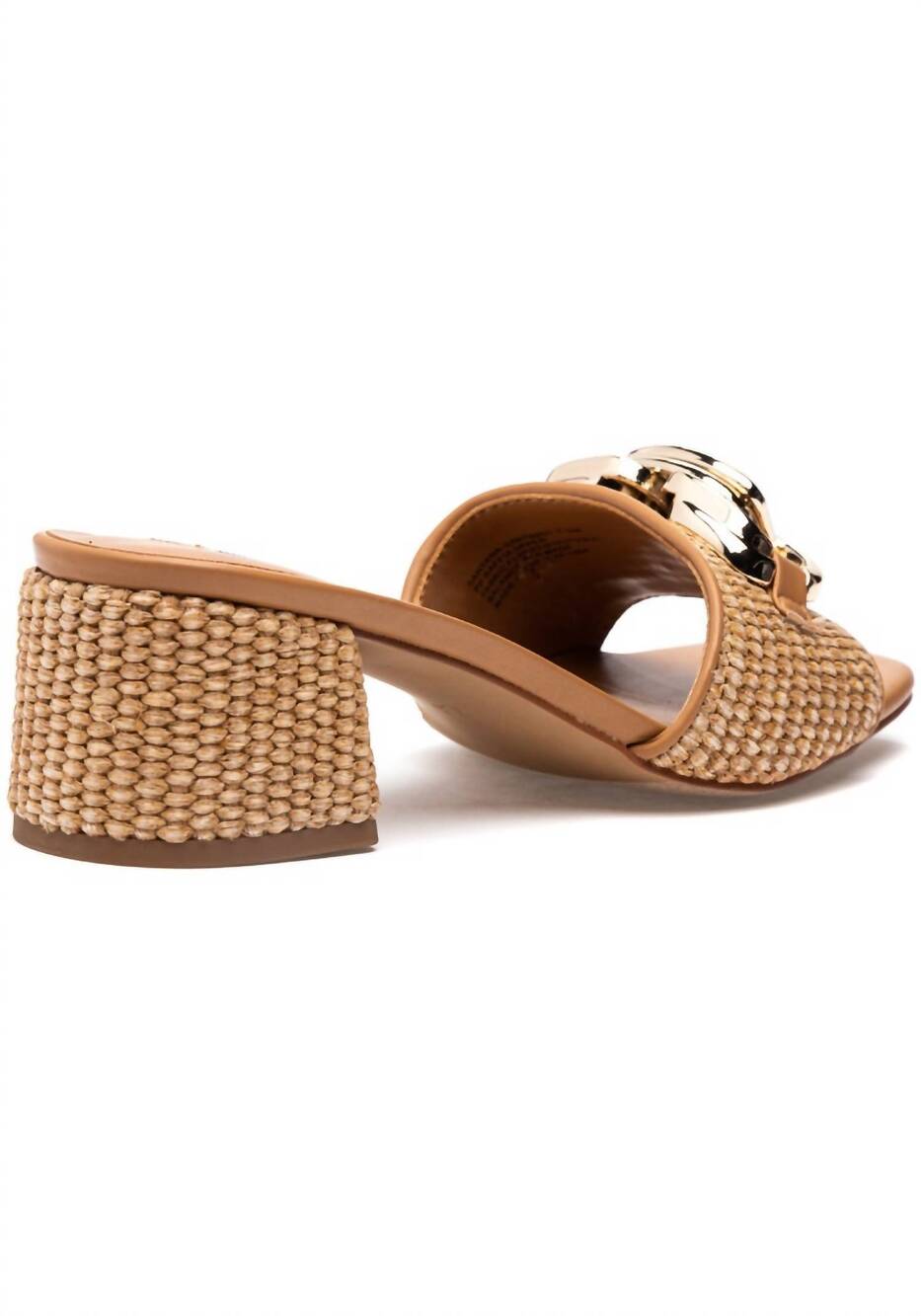 NEW STEVE MADDEN women's santana block heel in raffia - Picture 4 of 5